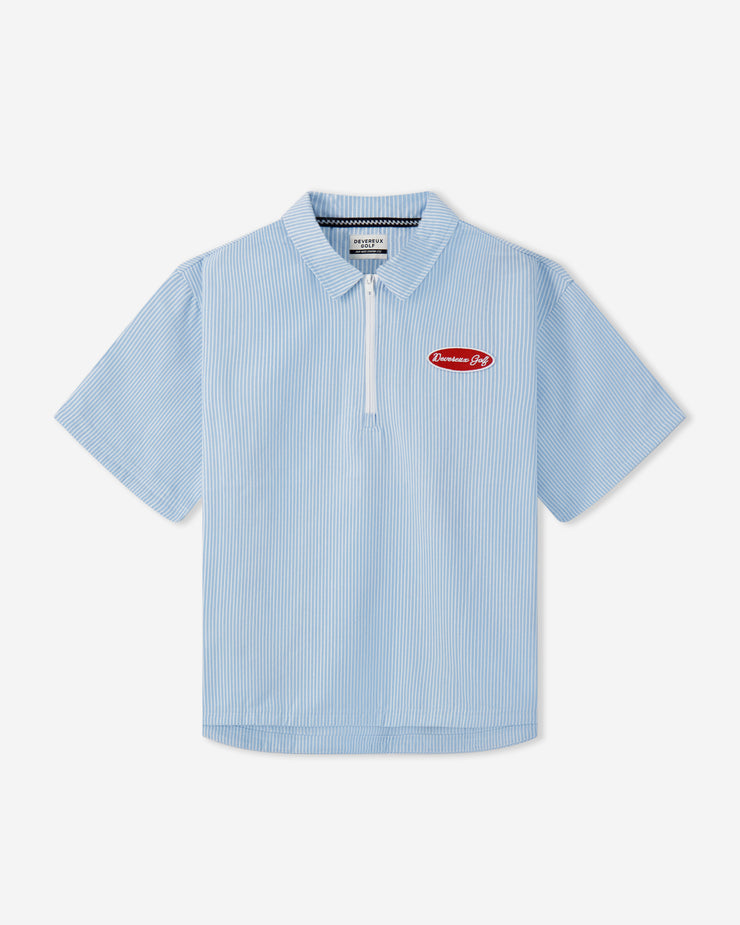 Mechanic QTR Zip - Marine Layer Pinstripe | Devereux