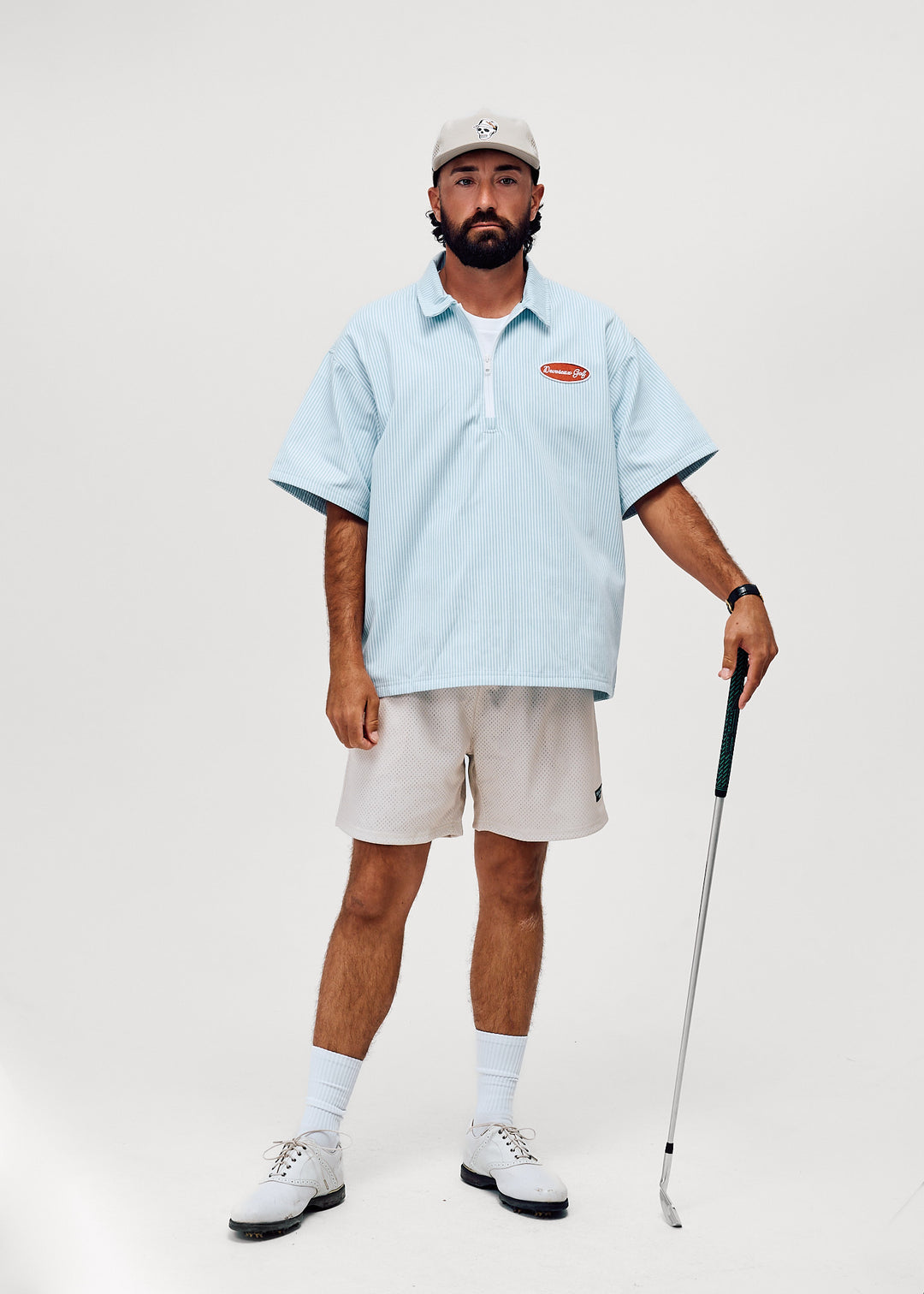 Mechanic QTR Zip - Marine Layer Pinstripe | Devereux