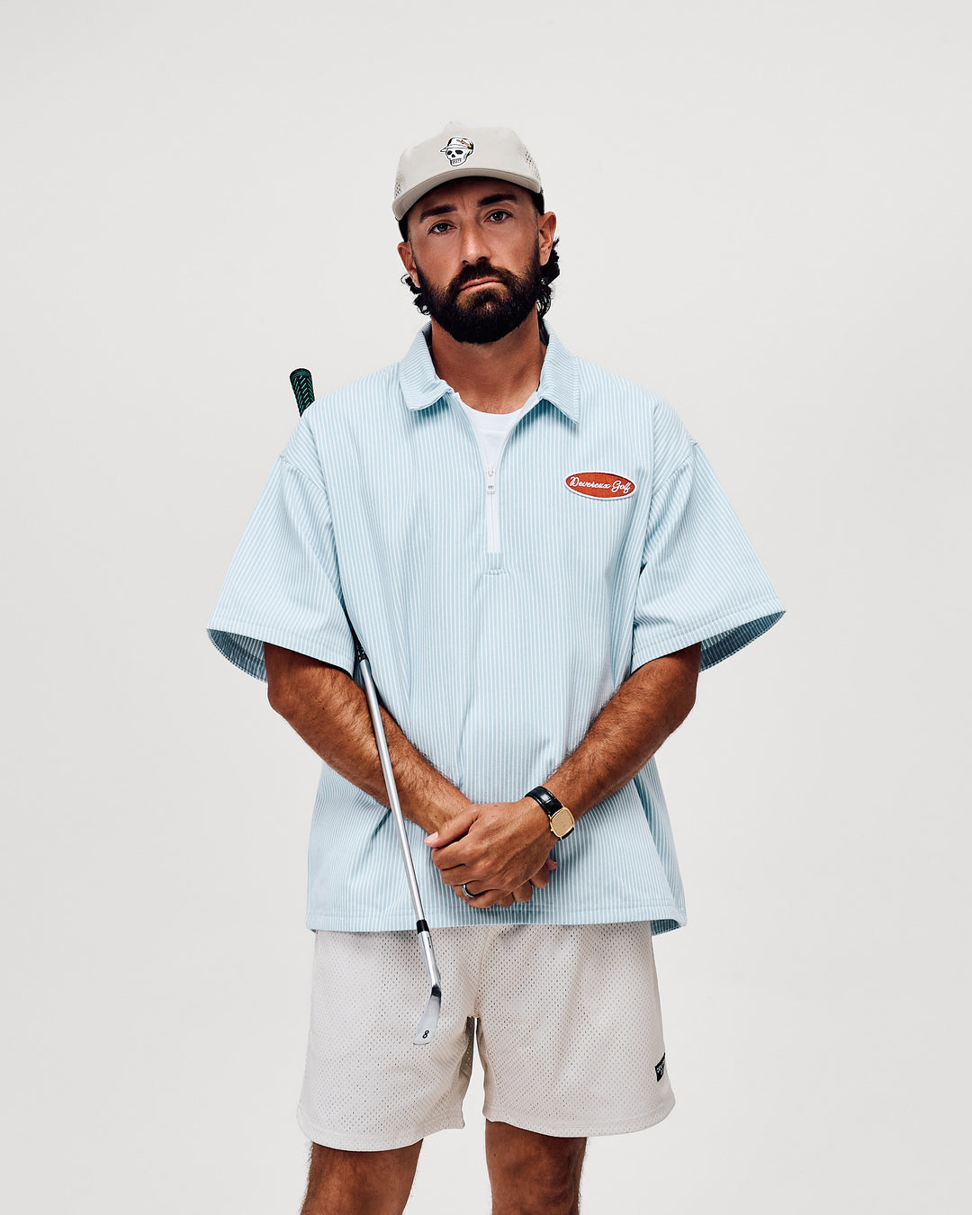 Mechanic QTR Zip - Marine Layer Pinstripe | Devereux