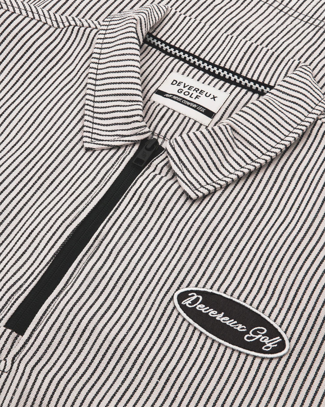 Mechanic QTR Zip - Faded Black Pinstripe | Devereux