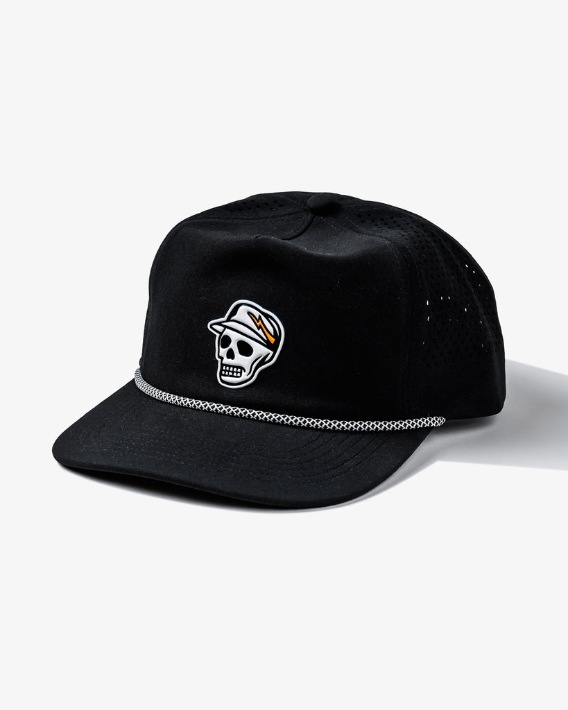 Skull Caddie Performance Rope Hat - Black | Devereux