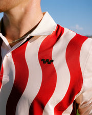 Sugarloaf x Devereux Old Faithful Polo - Cream / Red