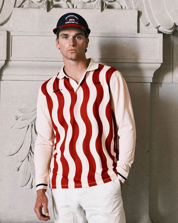 Sugarloaf x Devereux Old Faithful Polo - Cream / Red