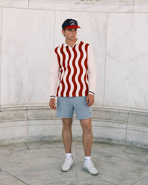 Sugarloaf x Devereux Old Faithful Polo - Cream / Red