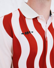 Sugarloaf x Devereux Old Faithful Polo - Cream / Red