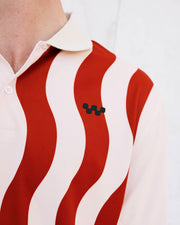 Sugarloaf x Devereux Old Faithful Polo - Cream / Red