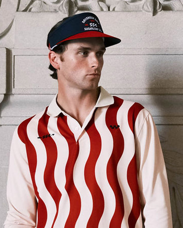 Sugarloaf x Devereux Old Faithful Polo - Cream / Red