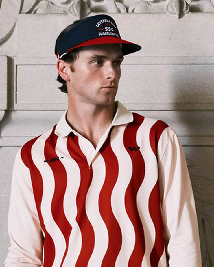 Sugarloaf x Devereux Old Faithful Polo - Cream / Red