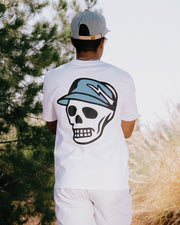 Script Skull Tee - White