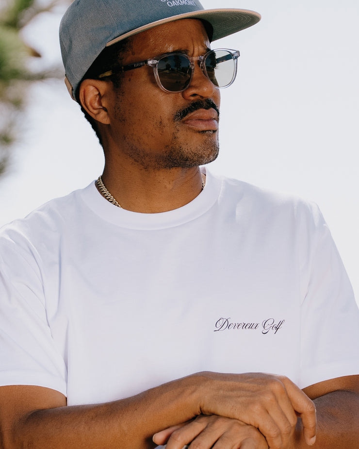 Script Skull Tee - White
