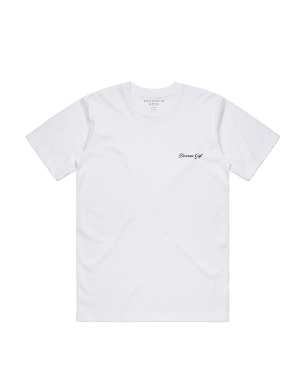 Script Skull Tee - White
