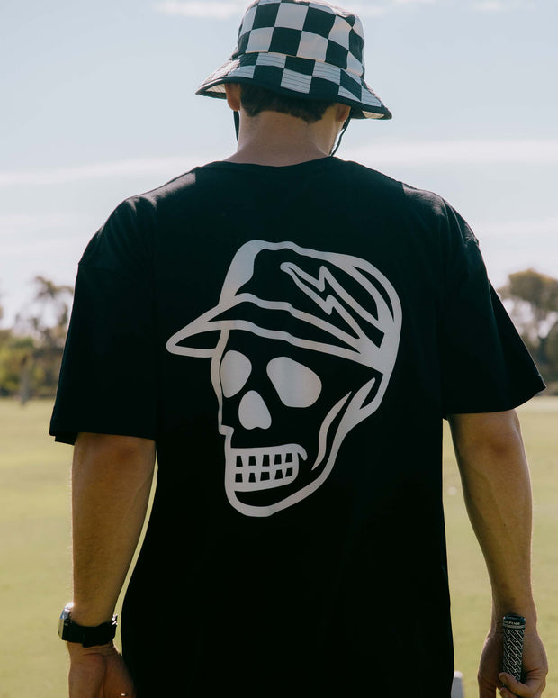 Script Skull Tee - Black