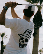 Script Skull Tee - White