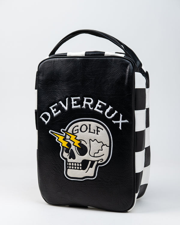 Shocker Skull Check Shoe Bag - Black / White