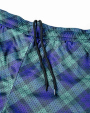 Johnnie Walker Mesh Tartan Short - Blue/Green