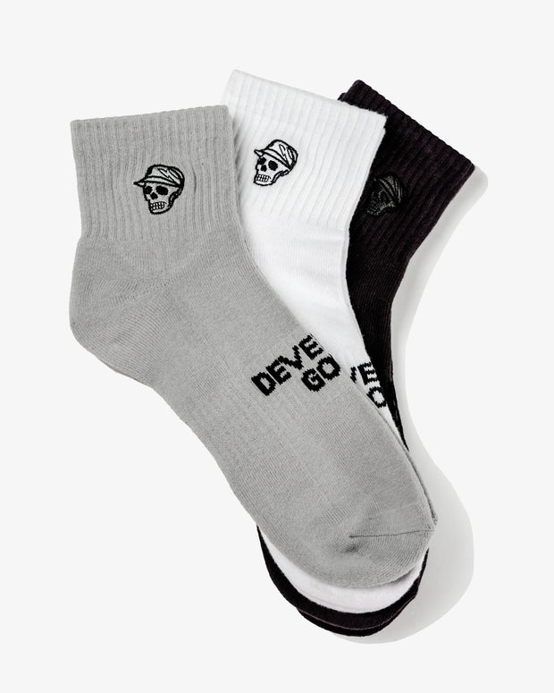 Skull Caddie Quarter Socks - Classic