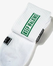 Keep Walking Socks - White