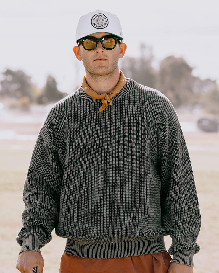 Fisherman Crew Sweater - Charcoal