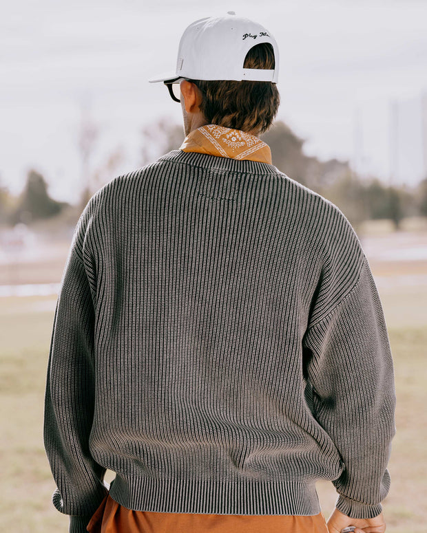 Fisherman Crew Sweater - Charcoal