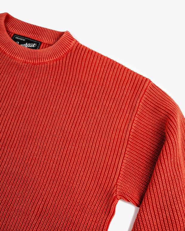 Fisherman Crew Sweater - Ember