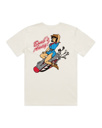 Bombs Away Golf T-Shirt  - Ecru