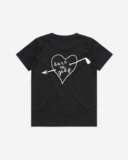 Kids Born To Golf Tee - Black