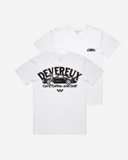 Cars, Coffee and Golf Tee - White