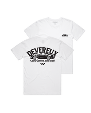 Cars, Coffee and Golf Tee - White