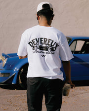 Cars, Coffee and Golf Tee - White