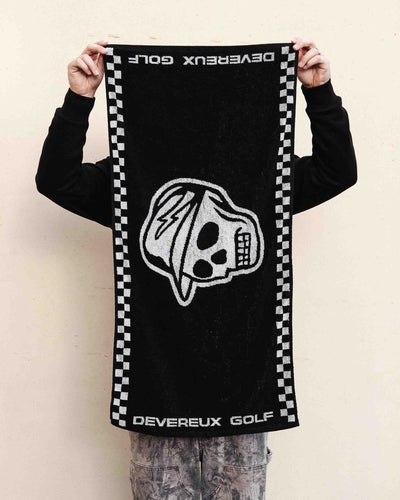 Skull Caddie Knitted Towel - Black / White – Devereux