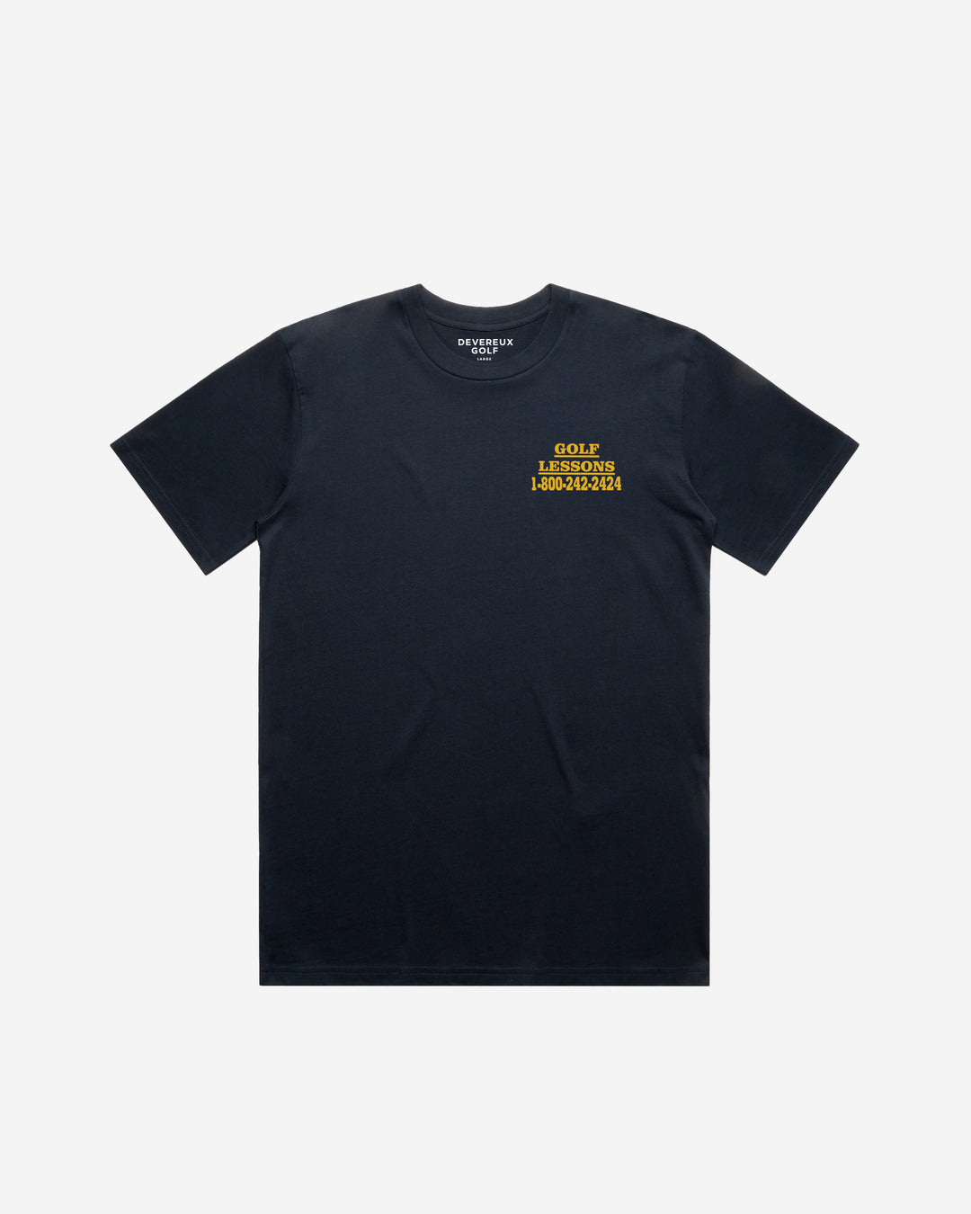 【DEVERAUX GOLF 】デヴァロー　メンズ　プリントTシャツ　S Devereux Golf Lessons T-Shirt - Navy