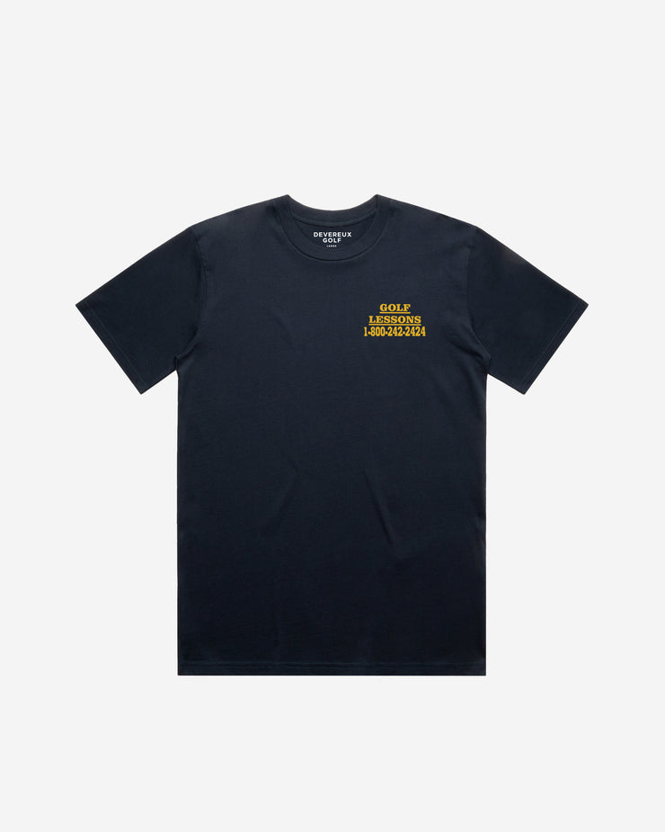 Devereux Golf Lessons Tee - Navy