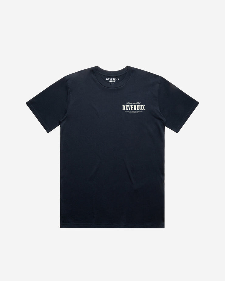 Trouble Out West Tee - Navy