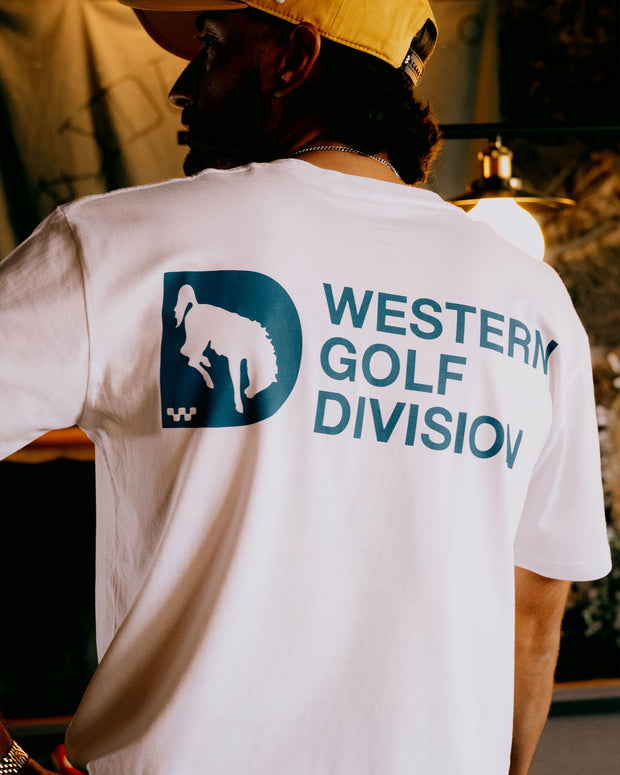 Western Golf Division Tee - White