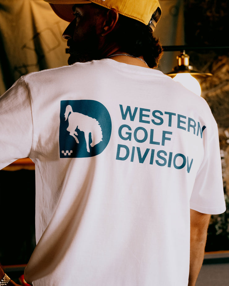 Western Golf Division Tee - White