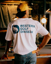 Western Golf Division Tee - White