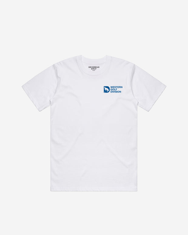 Western Golf Division Tee - White