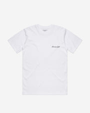 Script Skull Tee - White