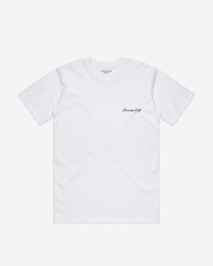 Script Skull Tee - White