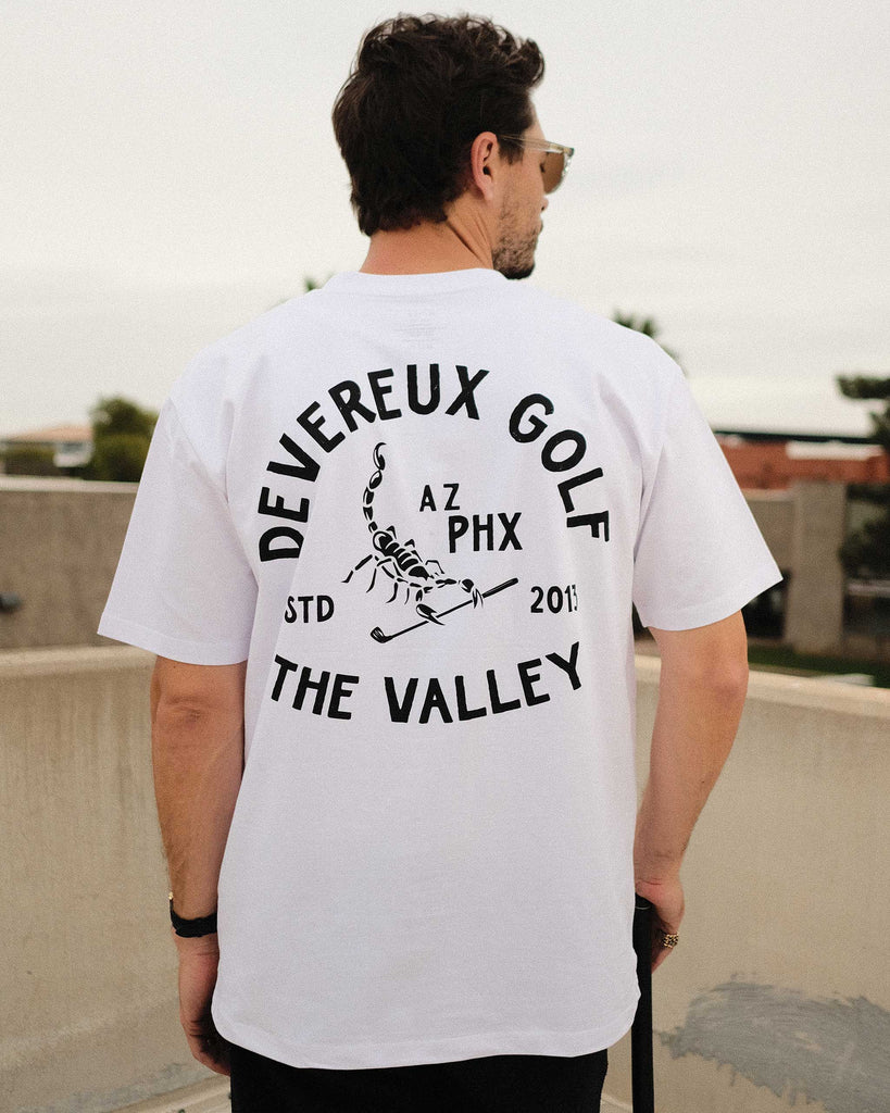 Tshirt-Scorpion-Golfer---White