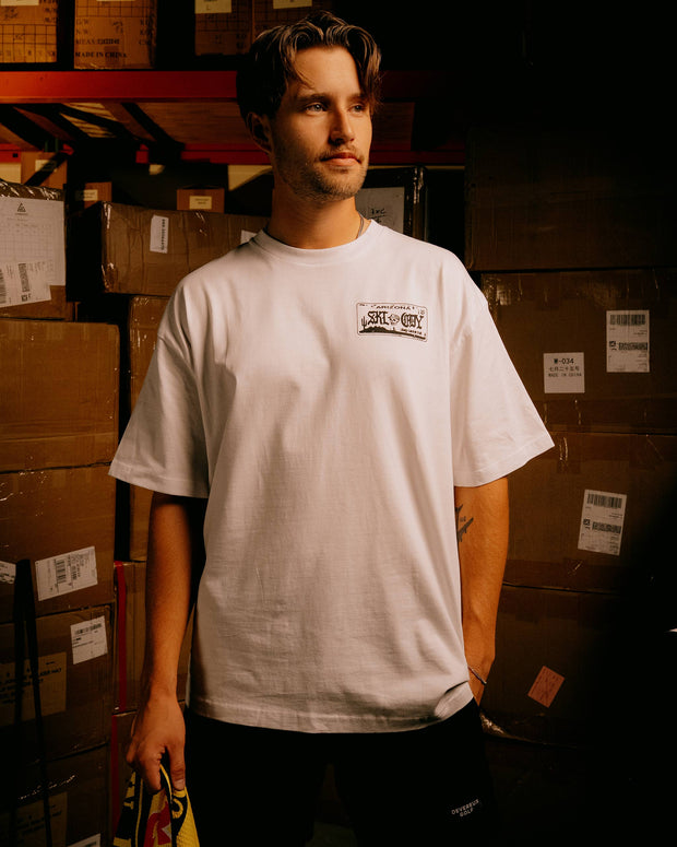 Skull Caddie Tour Truck Tee - White