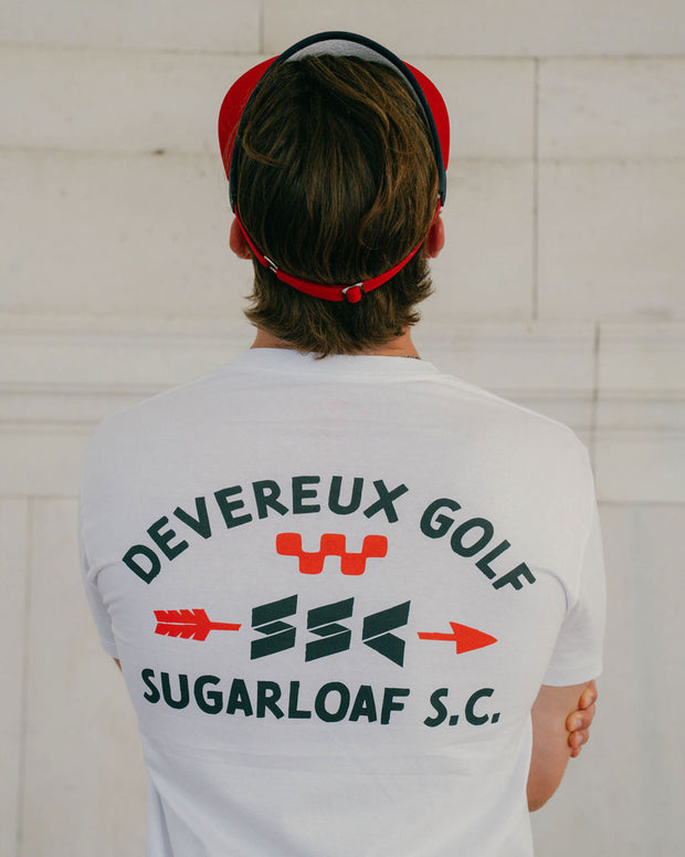 Sugarloaf x Devereux Skull Caddie Tee - White
