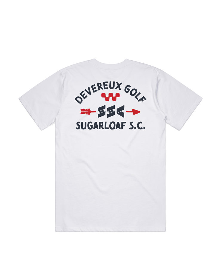 Sugarloaf x Devereux Skull Caddie Tee - White