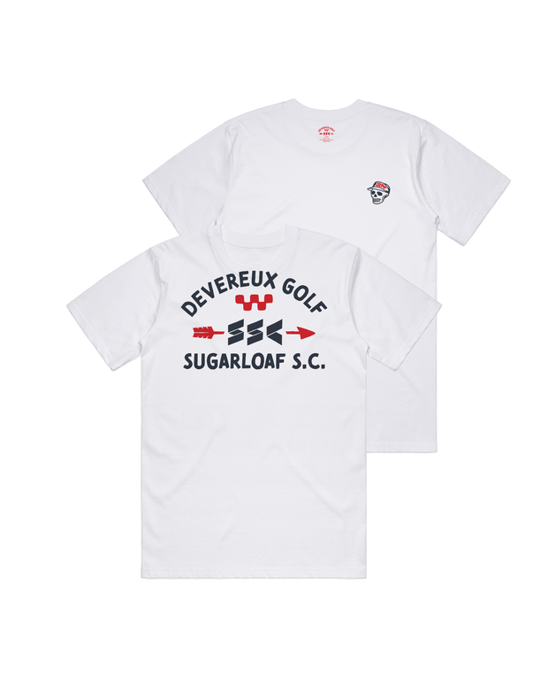 Sugarloaf x Devereux Skull Caddie Tee - White