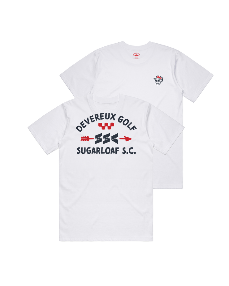 Sugarloaf x Devereux Skull Caddie Tee - White