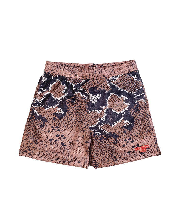 Devereux Mesh Golf Short - Rattlesnake Print