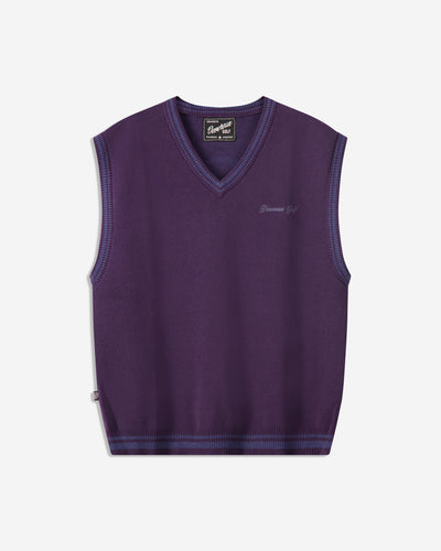 Skull Icon Sweater Vest - Plum