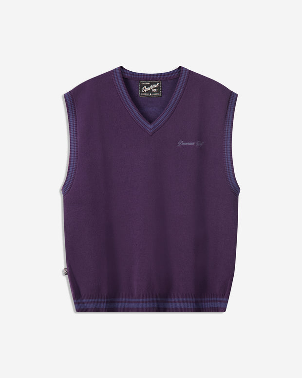 Skull Icon Sweater Vest - Plum