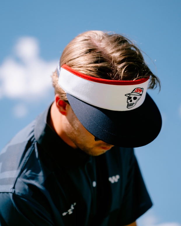 Red White and Blue Golf Visor