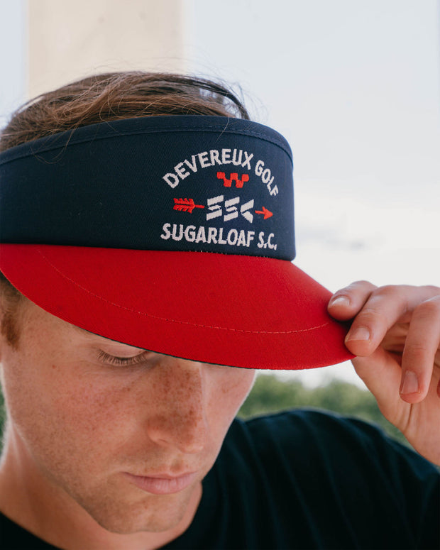 Sugarloaf X Devereux Visor - Navy / Red